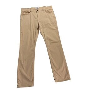 Paige Normandie Mens Straight Leg Japanese Twill Pants Tan Khaki Hatch 34